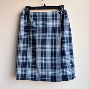 Plaid Blue and Gray Skirt